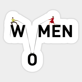 Men and Women Each for Equal, We Are The Same Sticker